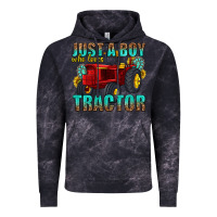 Cloud Black just a boy who loves tractor Vintage Hoodie - texasbilliewilder
