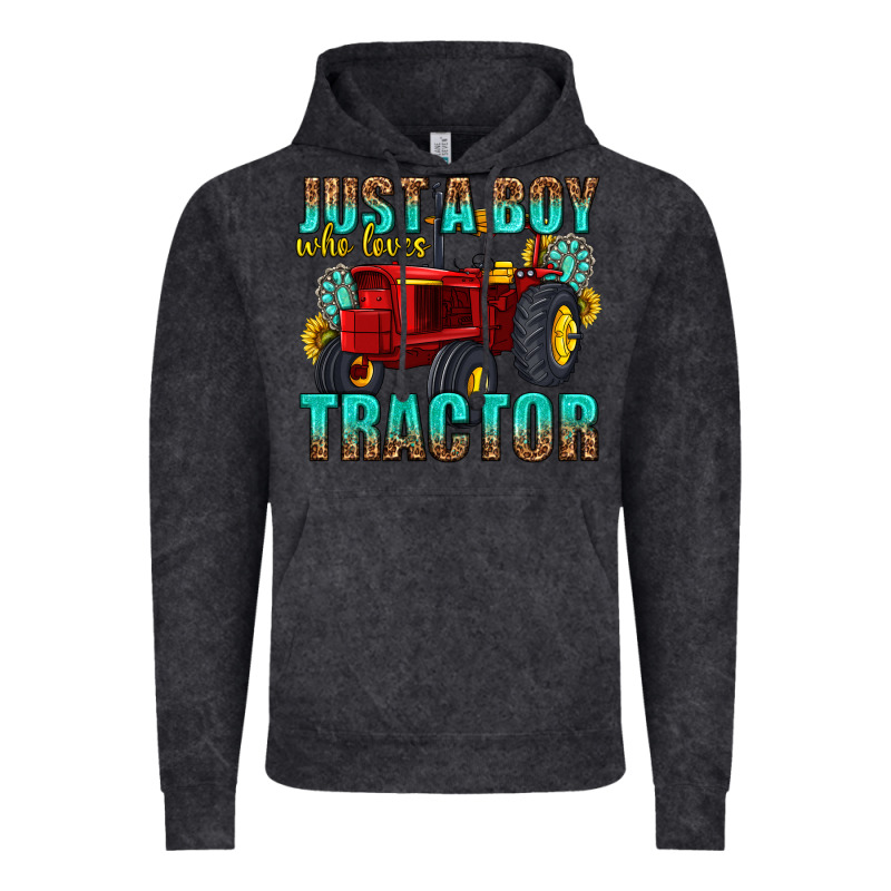 Just A Boy Who Loves Tractor Vintage Hoodie by texasbilliewilder | Teevron