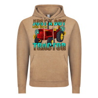 Vintage Coffee just a boy who loves tractor Vintage Hoodie - texasbilliewilder