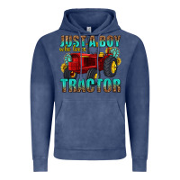 Vintage Denim just a boy who loves tractor Vintage Hoodie - texasbilliewilder