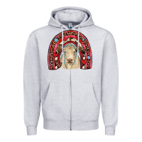 Heather Grey valentines charolais  rainbow Zipper Hoodie - JahusDesignShop