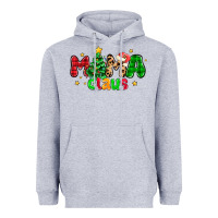 Heather Grey mama claus Heavyweight Hoodie - NancyCooperArtShop
