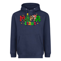 Navy mama claus Heavyweight Hoodie - NancyCooperArtShop
