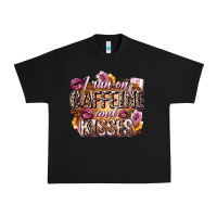 Black i run on caffeine and kisses Urban Heavy Tee - Zillion Design Studio