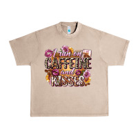 French Oak i run on caffeine and kisses Urban Heavy Tee - Zillion Design Studio