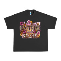 Pigment Black i run on caffeine and kisses Urban Heavy Tee - Zillion Design Studio