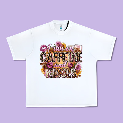 I Run On Caffeine And Kisses Urban Heavy Tee Designed By Zillion Design Studio