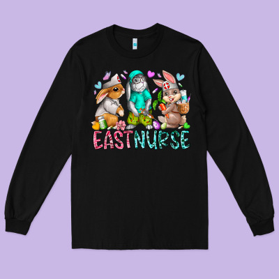 East Nurse Long Sleeve Tee Designed By Racoondesign