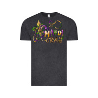 Vintage Black mardi gras fleur de lis and beads Vintage Tee - RanaPortraitStore