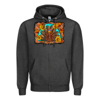 Charcoal Heather Thanksgiving Turkey Zipper Hoodie - Artiststas
