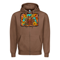 Chestnut Thanksgiving Turkey Zipper Hoodie - Artiststas