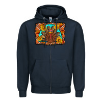Navy Thanksgiving Turkey Zipper Hoodie - Artiststas