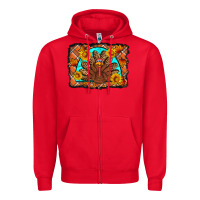 Red Thanksgiving Turkey Zipper Hoodie - Artiststas