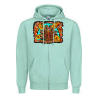 Seafoam Thanksgiving Turkey Zipper Hoodie - Artiststas