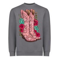 Storm floral cowgirl boots Heavyweight Sweatshirt - texasbilliewilder
