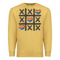 Antique Gold pride tic tac toe Premium Sweatshirt - MaliasSmallBusiness