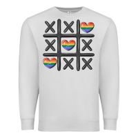 Dove Grey pride tic tac toe Premium Sweatshirt - MaliasSmallBusiness