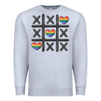 Heather Grey pride tic tac toe Premium Sweatshirt - MaliasSmallBusiness
