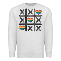 Oatmeal Heather pride tic tac toe Premium Sweatshirt - MaliasSmallBusiness