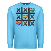 Ocean Blue pride tic tac toe Premium Sweatshirt - MaliasSmallBusiness