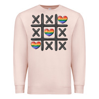 Pale Pink pride tic tac toe Premium Sweatshirt - MaliasSmallBusiness