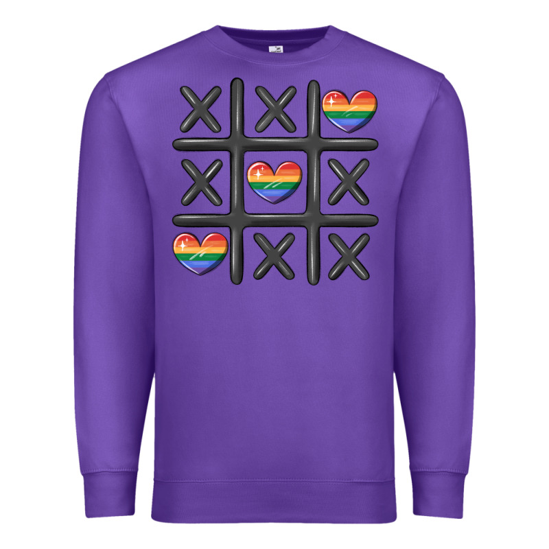 Pride Tic Tac Toe Premium Sweatshirt by MaliasSmallBusiness | Teevron