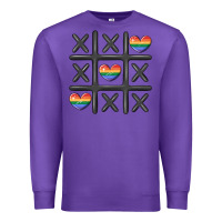 Purple pride tic tac toe Premium Sweatshirt - MaliasSmallBusiness