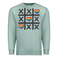 Seafoam pride tic tac toe Premium Sweatshirt - MaliasSmallBusiness
