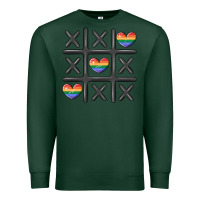 Sports Green pride tic tac toe Premium Sweatshirt - MaliasSmallBusiness