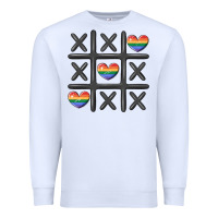 White pride tic tac toe Premium Sweatshirt - MaliasSmallBusiness