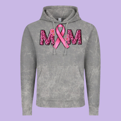 Breast Cancer Awareness Mom Vintage Hoodie Designed By Ranaportraitstore