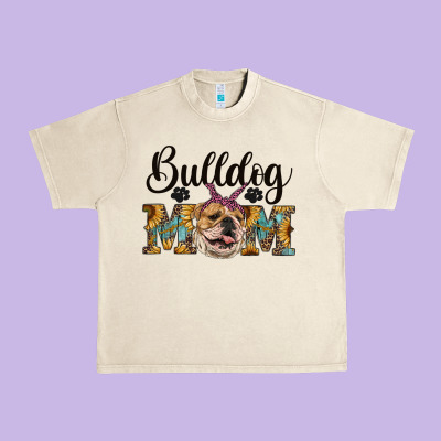 Western Bulldog Mom Urban Heavy Tee Designed By Ranaportraitstore