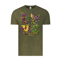 Vintage Olive love fleur de lis Vintage Tee - RanaPortraitStore