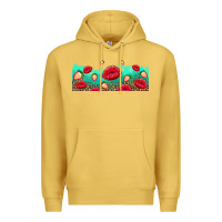Antique Gold lips and strawberries Premium Hoodie - AdoDesignShop