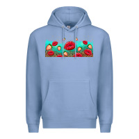 Colony Blue lips and strawberries Premium Hoodie - AdoDesignShop