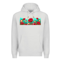 Dove Grey lips and strawberries Premium Hoodie - AdoDesignShop