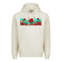 Oatmeal Heather lips and strawberries Premium Hoodie - AdoDesignShop