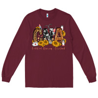 Burgundy cna certified nursing assistant Long Sleeve Tee - FaDigitalArtStudio