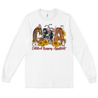 White cna certified nursing assistant Long Sleeve Tee - FaDigitalArtStudio