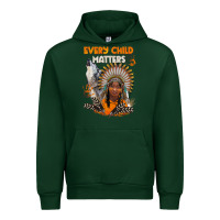 Forest Green every child matters child and wolf Urban Hoodie - BarkalooDesign