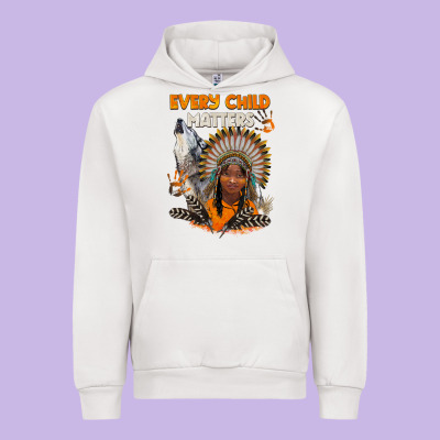 Every Child Matters Child And Wolf Urban Hoodie Designed By Barkaloodesign
