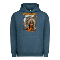 Pigment Midnight Navy every child matters child and wolf Urban Hoodie - BarkalooDesign