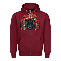 Burgundy valentines black angus  rainbow Zipper Hoodie - JahusDesignShop