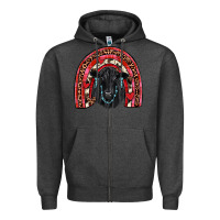 Charcoal Heather valentines black angus  rainbow Zipper Hoodie - JahusDesignShop