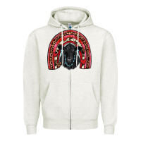 Valentines Black Angus  Rainbow Zipper Hoodie | Teevron