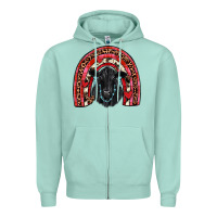Seafoam valentines black angus  rainbow Zipper Hoodie - JahusDesignShop