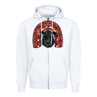 White valentines black angus  rainbow Zipper Hoodie - JahusDesignShop