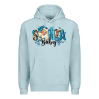 Blue Mist Santa Baby Christmas Premium Hoodie - MaliasSmallBusiness
