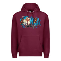 Burgundy Santa Baby Christmas Premium Hoodie - MaliasSmallBusiness