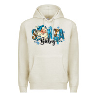 Oatmeal Heather Santa Baby Christmas Premium Hoodie - MaliasSmallBusiness